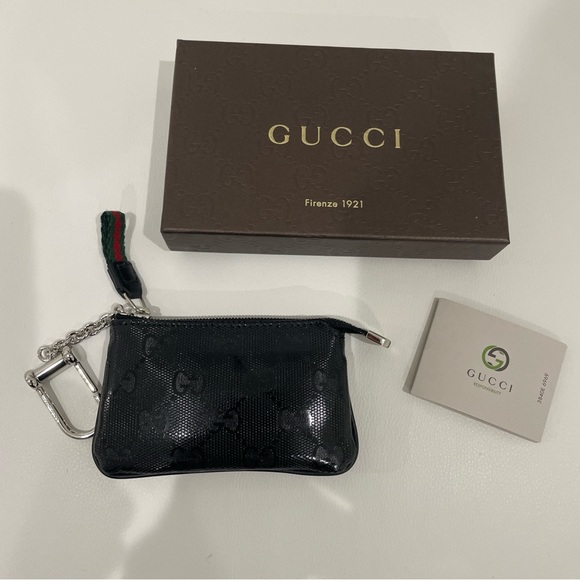 GUCCI Black Imprime Key And Change Holder New In Box! - Picture 2 of 12
